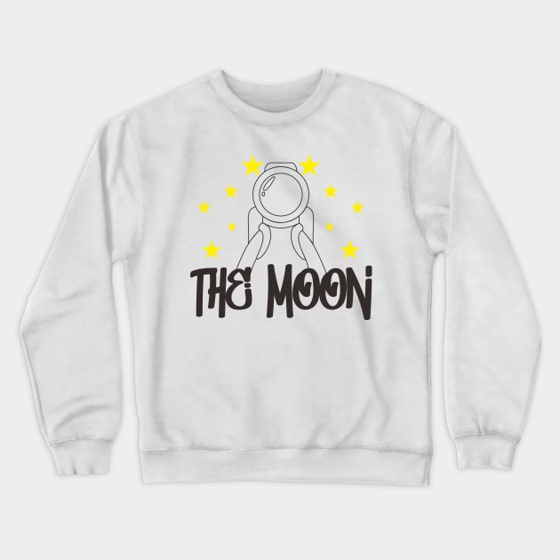 the moon Crewneck Sweatshirt by ndhfa